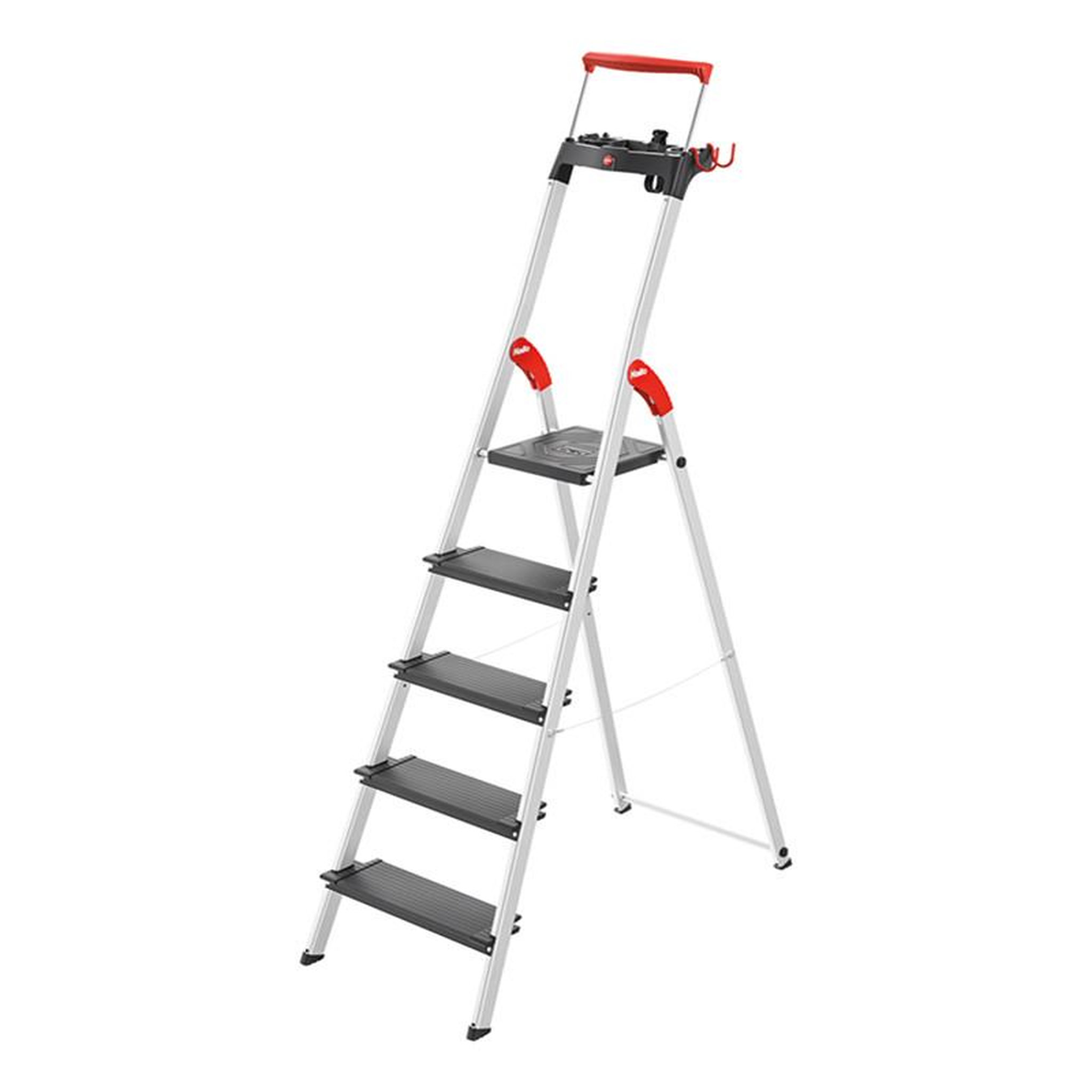 HAILO Escabeau de sécurité pliable en aluminium 5 marches larges Hailo L100