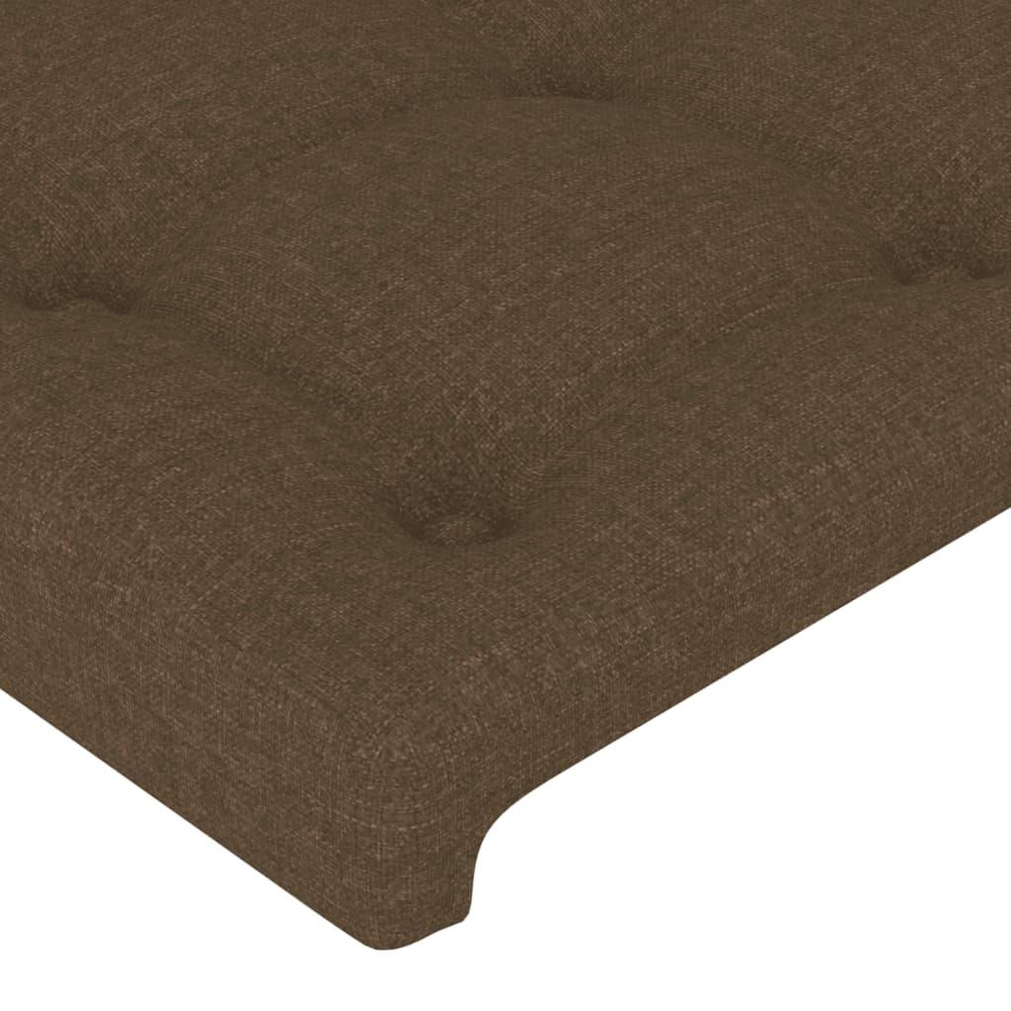 Voir la diapositive 5 : VIDAXL Tete de lit a LED Marron Fonce 80x5x78/88 cm Tissu