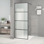 VIDAXL Paroi de douche Noir 80x195 cm Verre ESG depoli