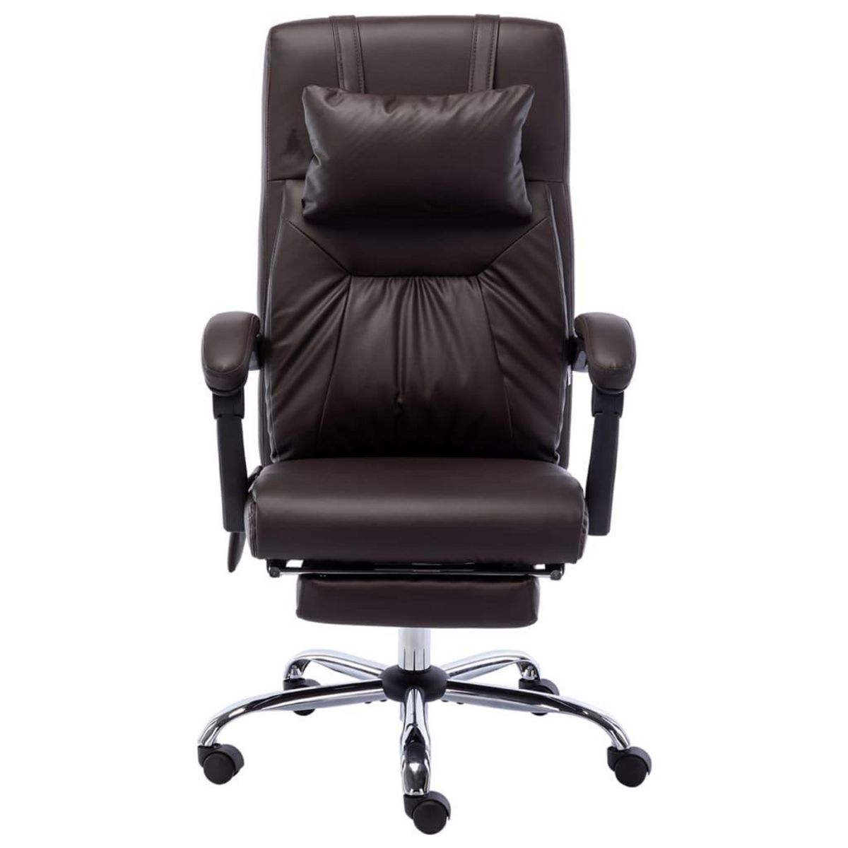 VIDAXL Chaise de bureau de massage Marron Similicuir