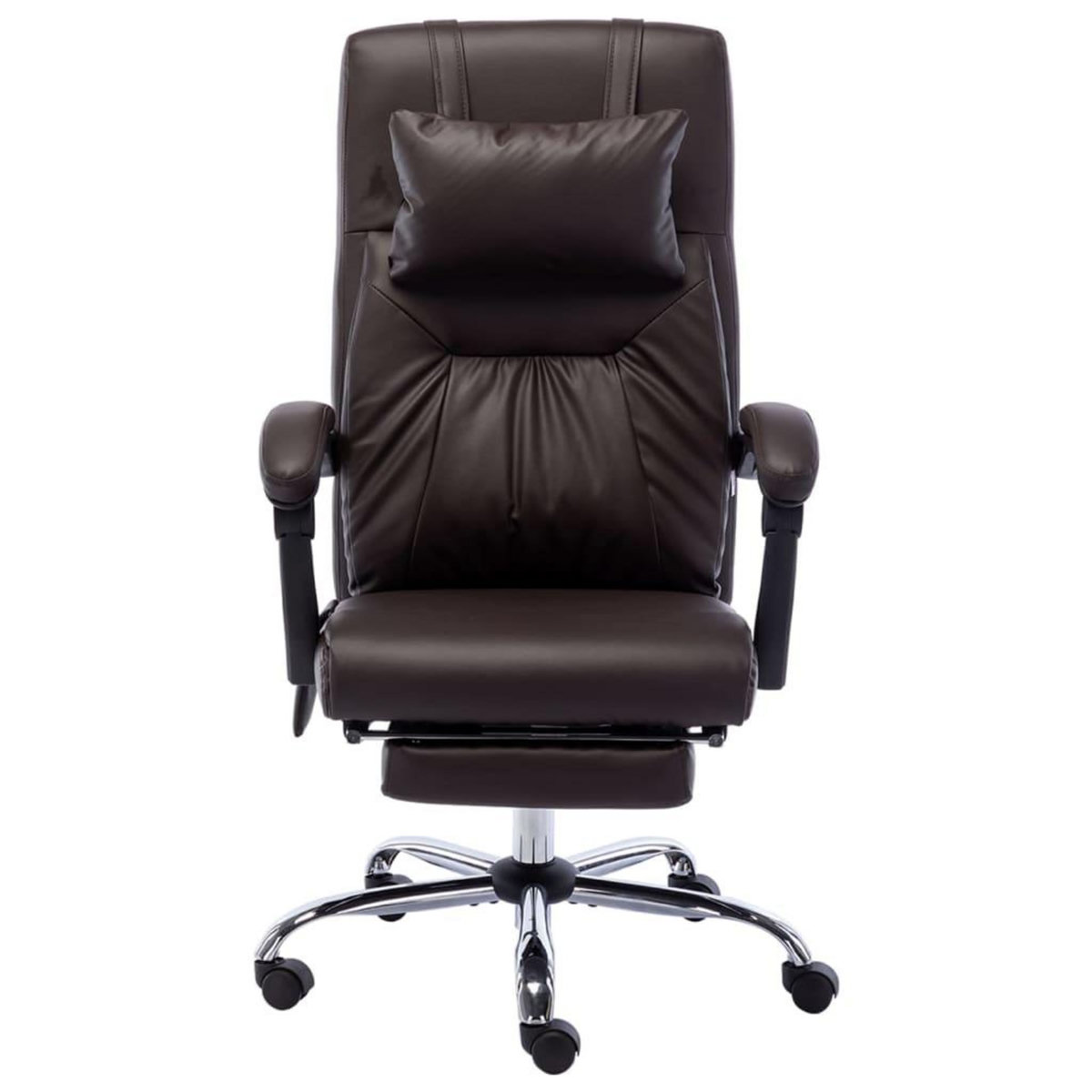VIDAXL Chaise de bureau de massage Marron Similicuir