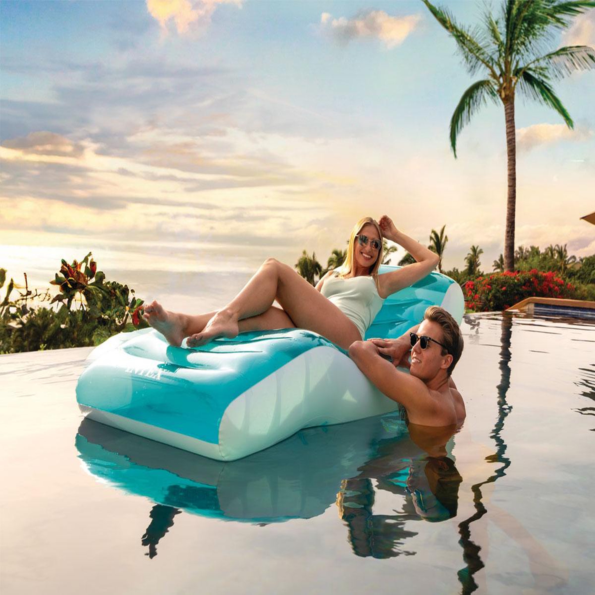 Voir la diapositive 3 : INTEX Matelas de piscine Lounge Lagon - Intex