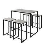 SOBUY SoBuy - Ensemble Table Et 4 Tabourets inclus - Industriel - OGT15. Coloris disponibles : Blanc