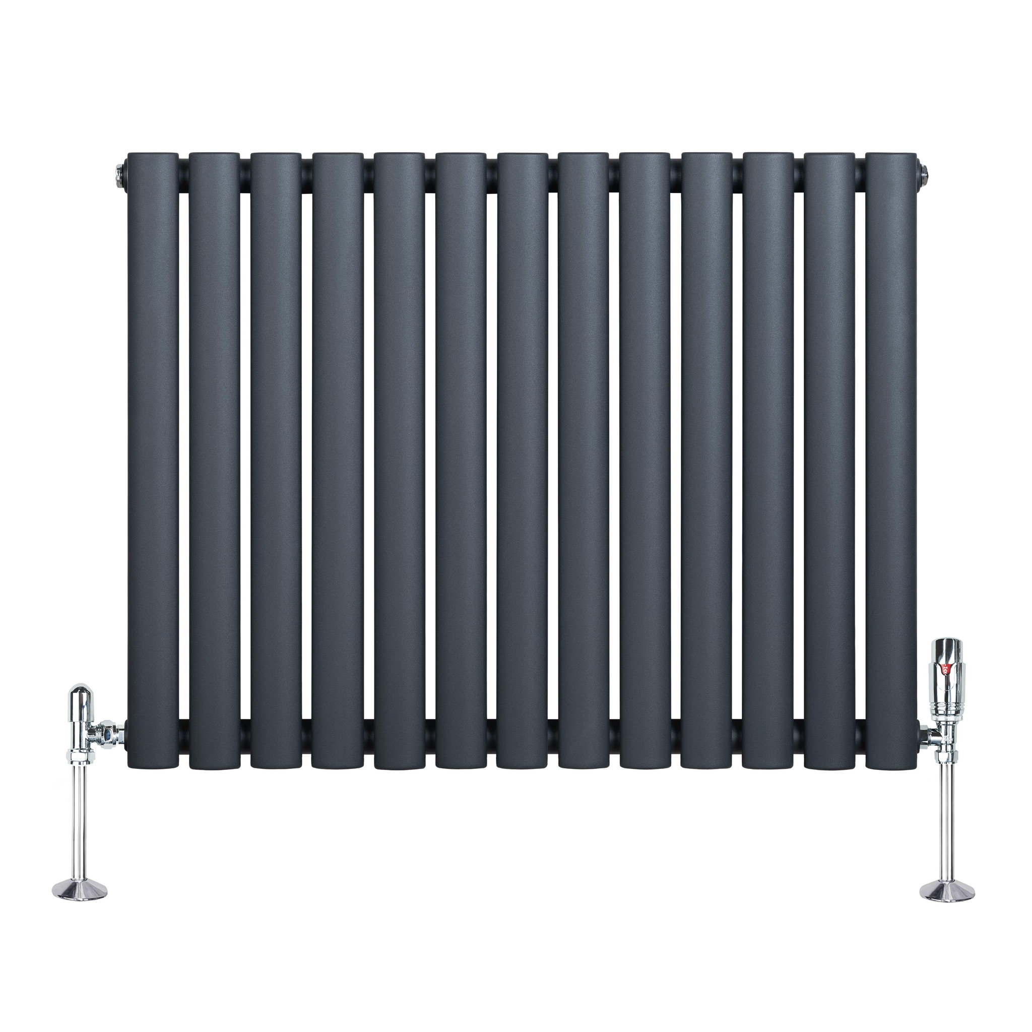 Voir la diapositive 2 : MONSTERSHOP Radiateur à colonnes ovales & vannes, 1 panneau - 600 x 780 mm
