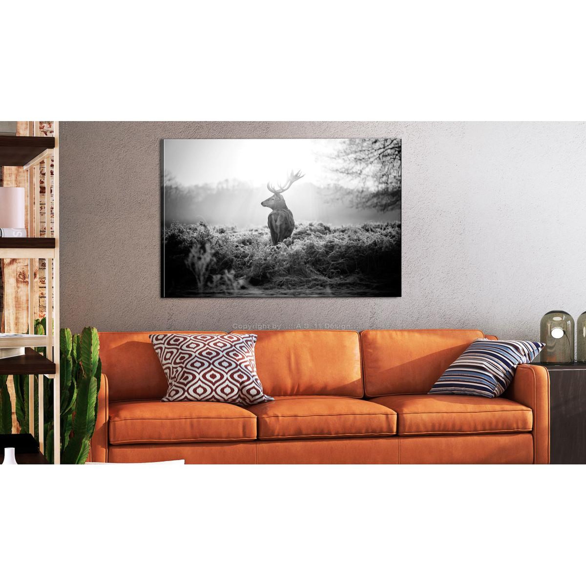 Voir la diapositive 2 : Paris Prix Tableau imprimé  black & white deer