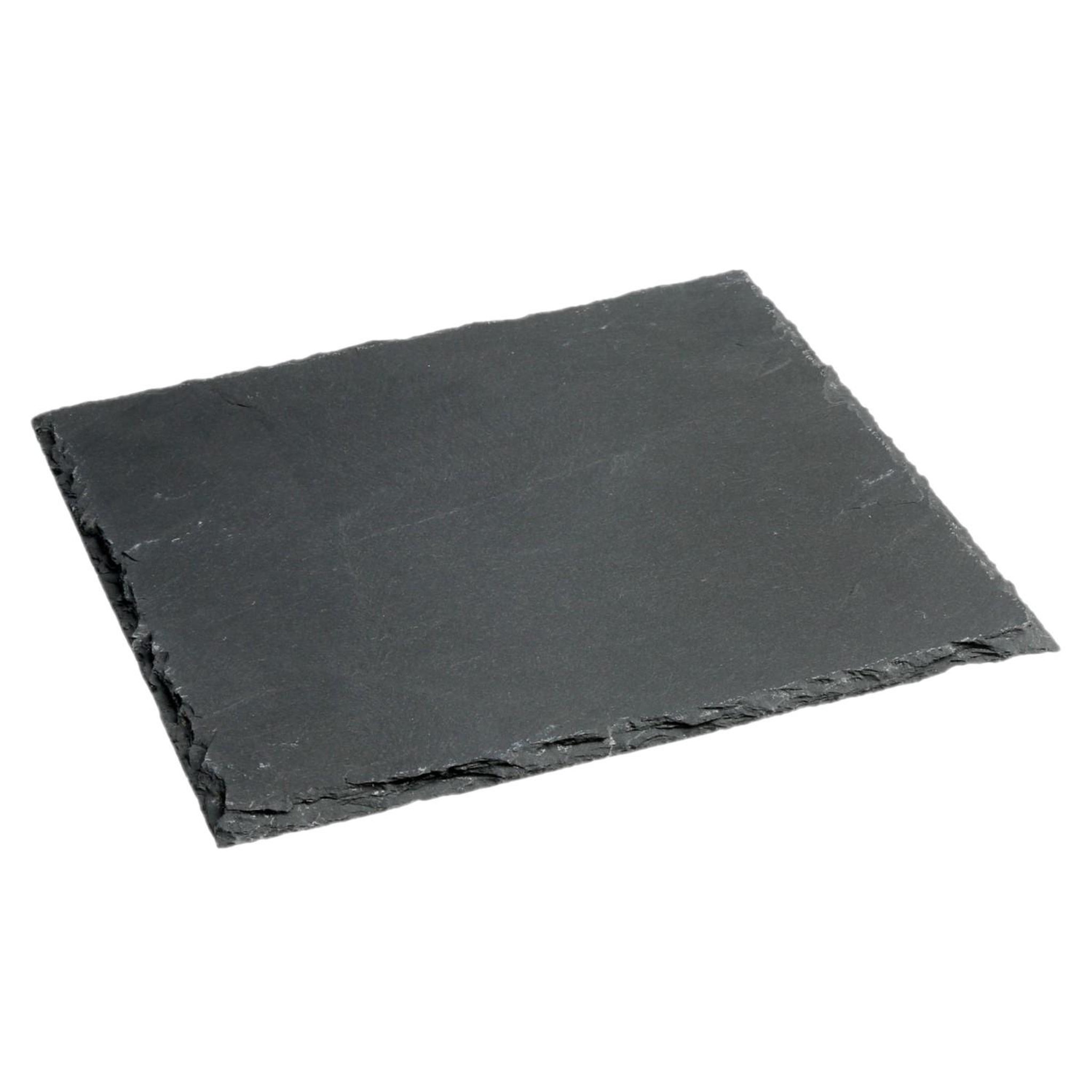 TOILINUX Lot 6x Assiette en ardoise - L. 20 cm