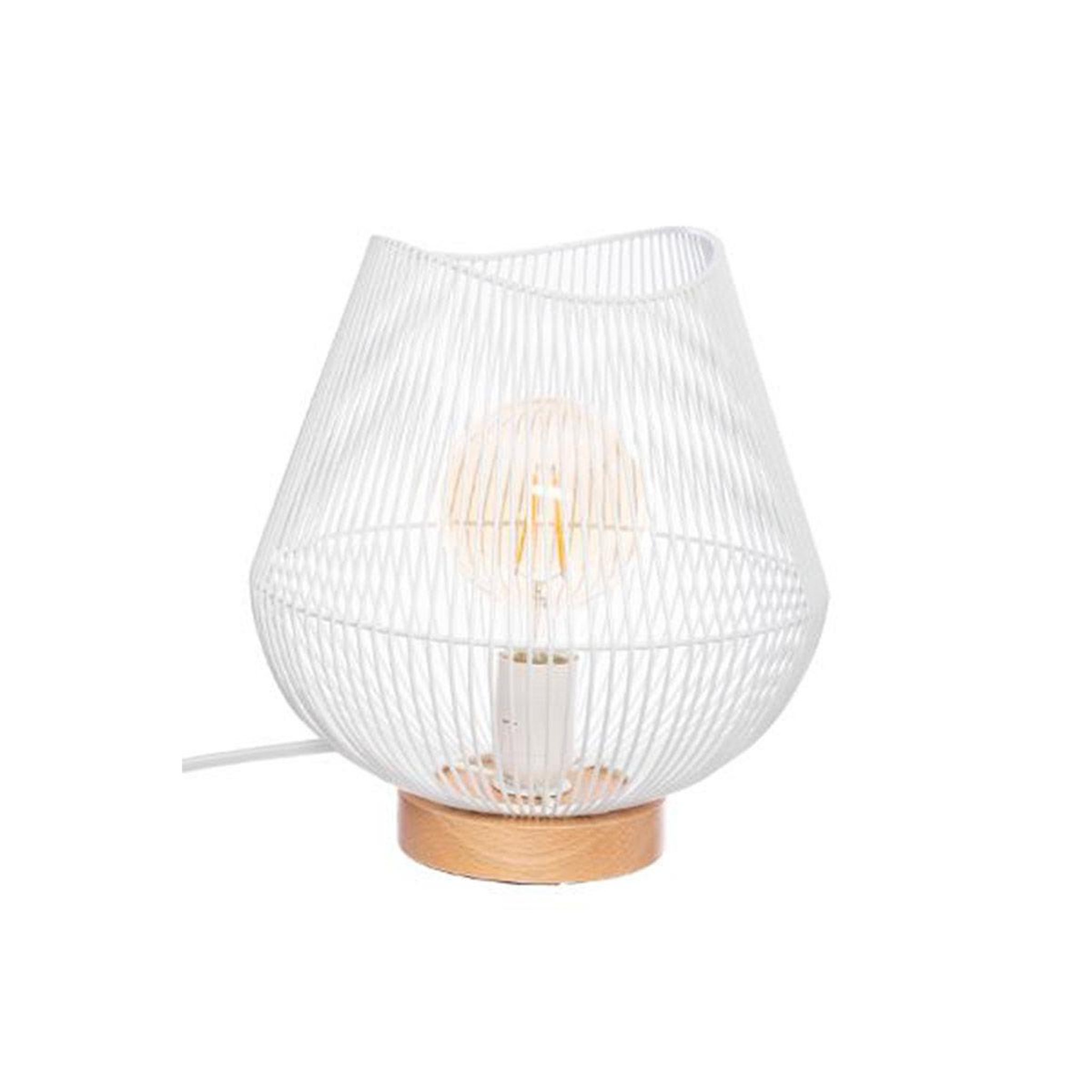 Voir la diapositive 1 : ATMOSPHERA Lampe à poser design en métal  jena  28cm blanc