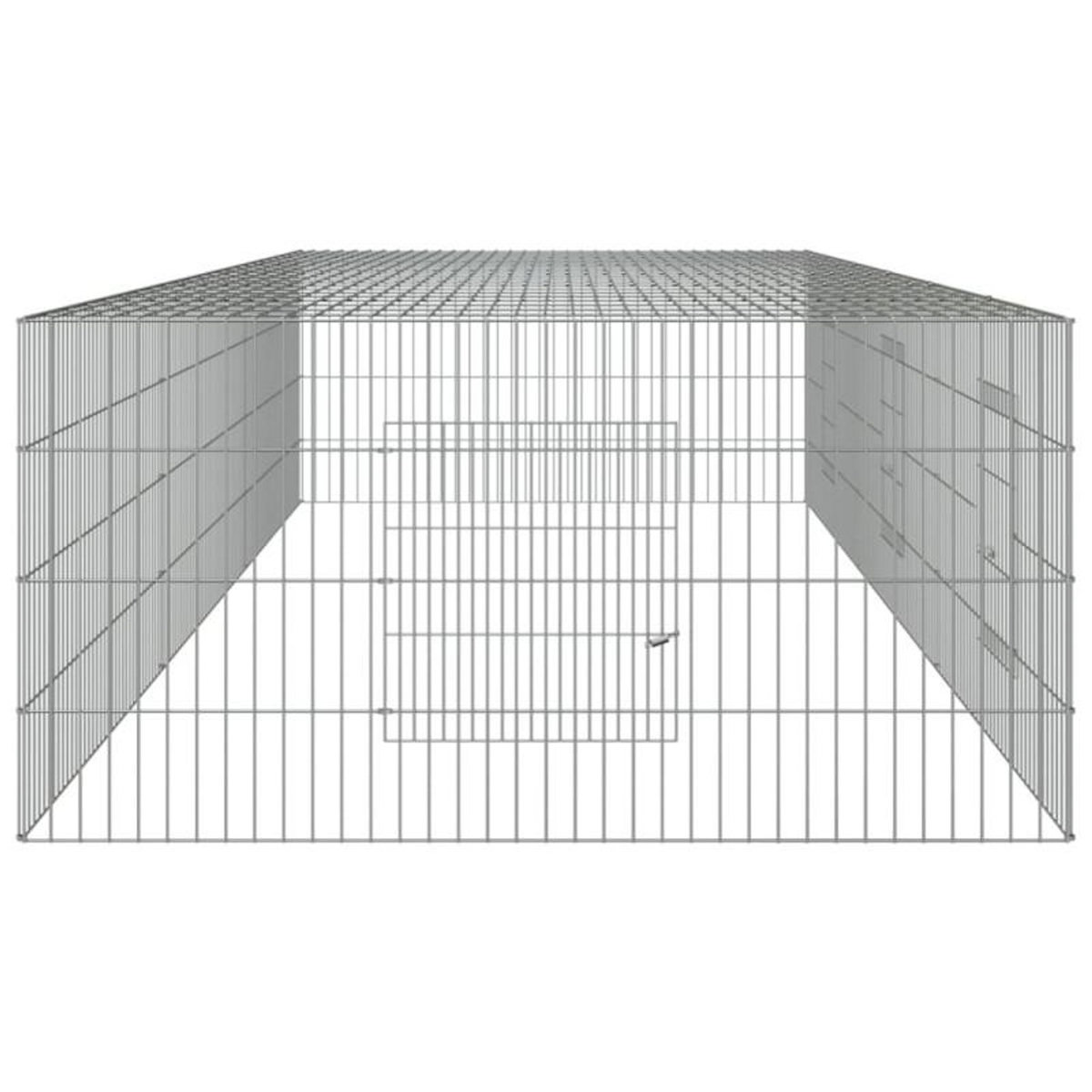 VIDAXL Cage à lapin 3 panneaux 325x109x54 cm Fer galvanisé