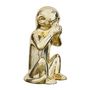 Voir la diapositive 2 : Paris Prix Statuette Déco en Céramique  Singe Assis  28cm Or