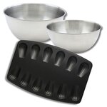 ZENKER Set pâtisserie moule à 12 madeleines, 2 bols à mixer et 1 spatule Zenker