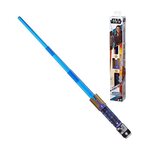 HASBRO Sabre laser électronique Maître Jedi Sol, bleu personnalisable officiel sous licence Star Wars Lightsaber Forge Kyber Core, de