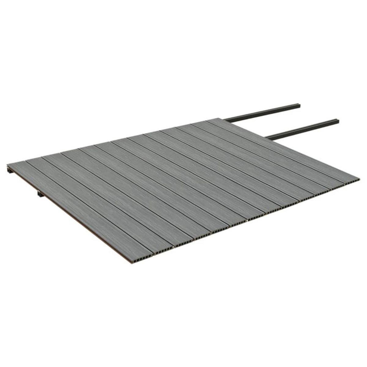 VIDAXL Panneaux de terrasse et accessoires WPC Marron/gris 26 m^2 2,2 m