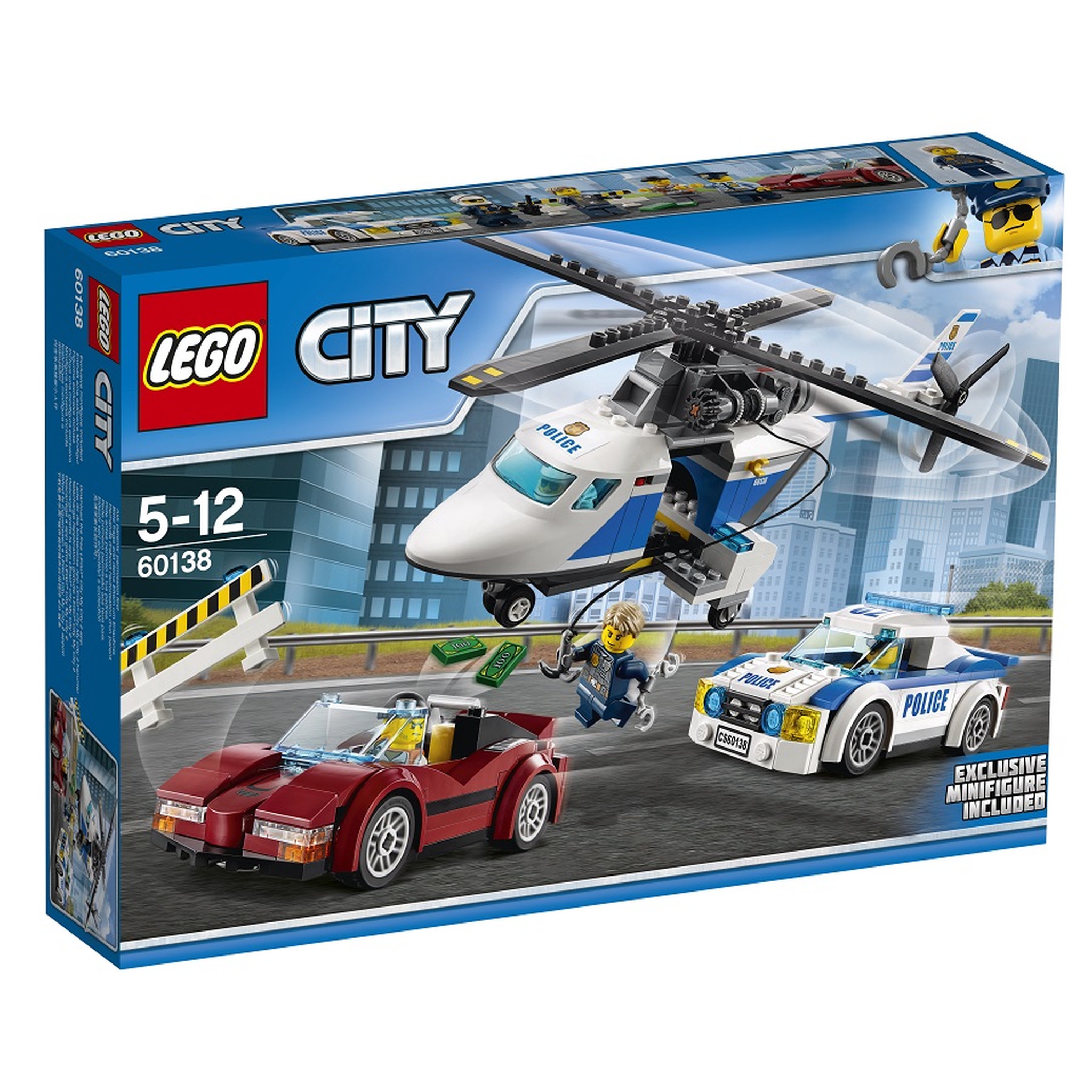 Voir la diapositive 1 : LEGO City 60138 - La course-poursuite en hélicoptère