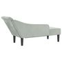 Voir la diapositive 5 : VIDAXL Chaise longue avec coussins gris clair velours