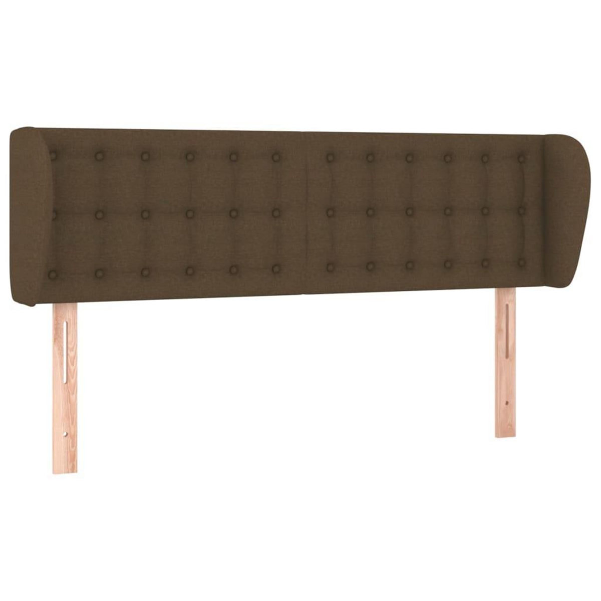 VIDAXL Tete de lit avec oreilles Marron fonce 147x23x78/88 cm Tissu