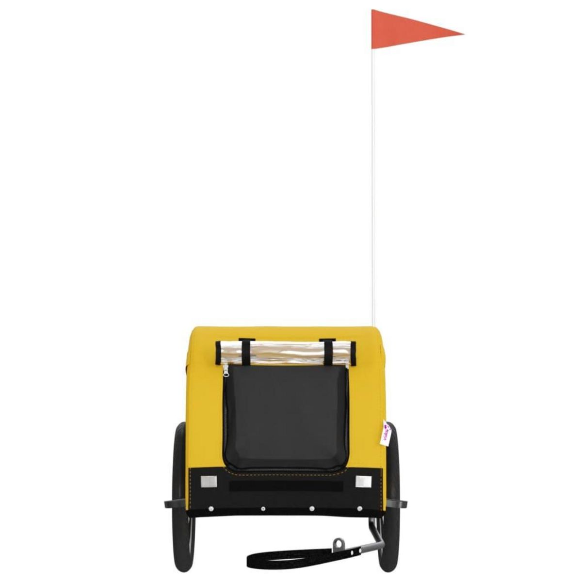 VIDAXL Remorque de velo pour animaux de compagnie jaune et noir