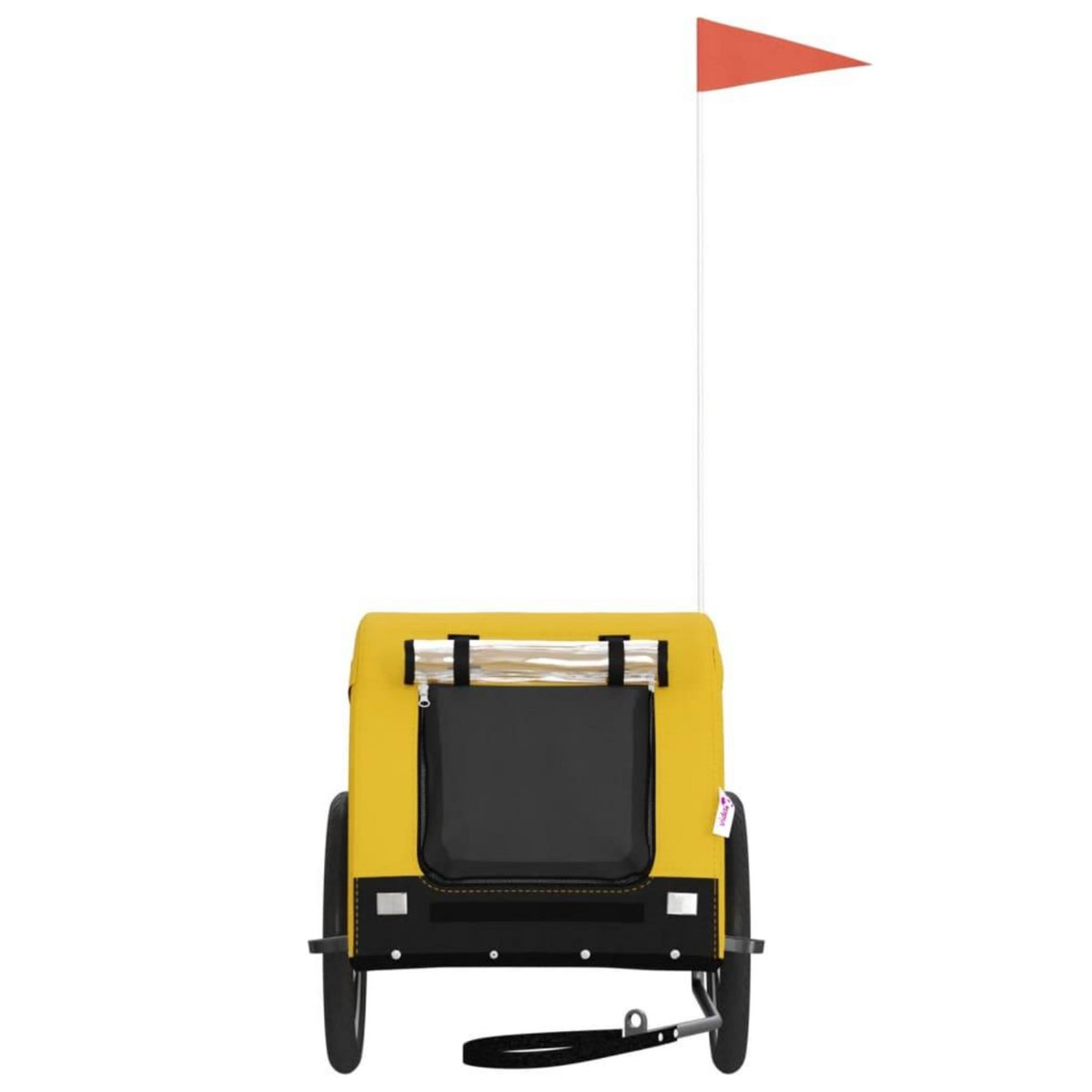 VIDAXL Remorque de velo pour animaux de compagnie jaune et noir