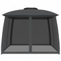 Voir la diapositive 3 : VIDAXL Tonnelle avec double toit et parois en filet anthracite acier