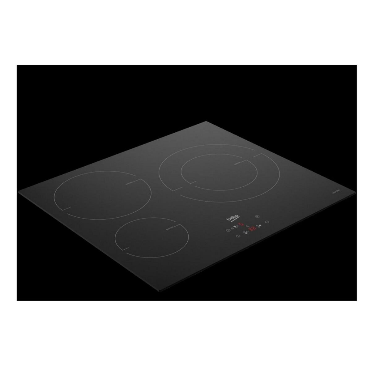 Beko Table de cuisson induction 60cm 3 feux 7200w noir - HII63402MT