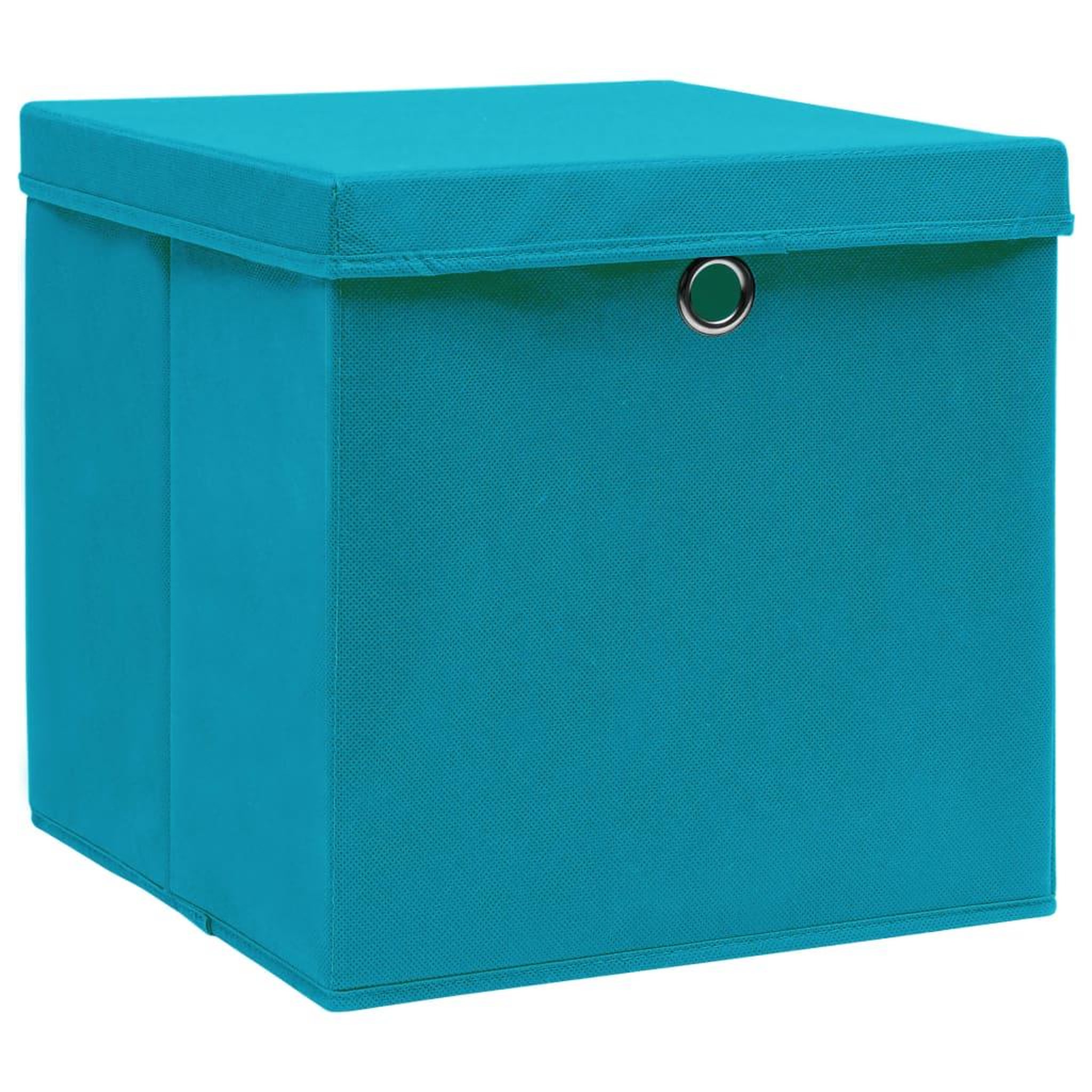 Voir la diapositive 2 : VIDAXL Boîtes de rangement avec couvercles 10pcs 28x28x28cm Bleu azure