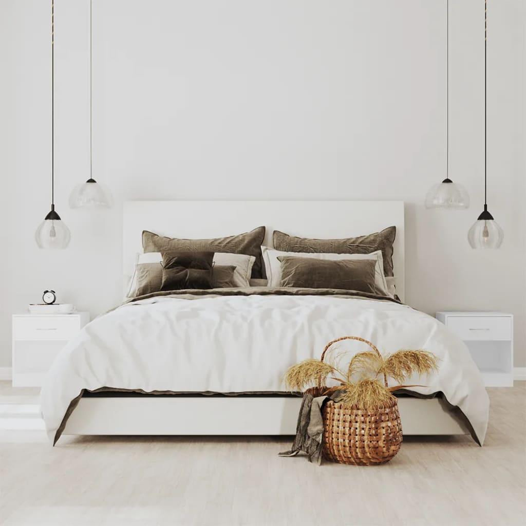 Voir la diapositive 1 : VIDAXL Table de chevet 2 pcs avec tiroir Blanc