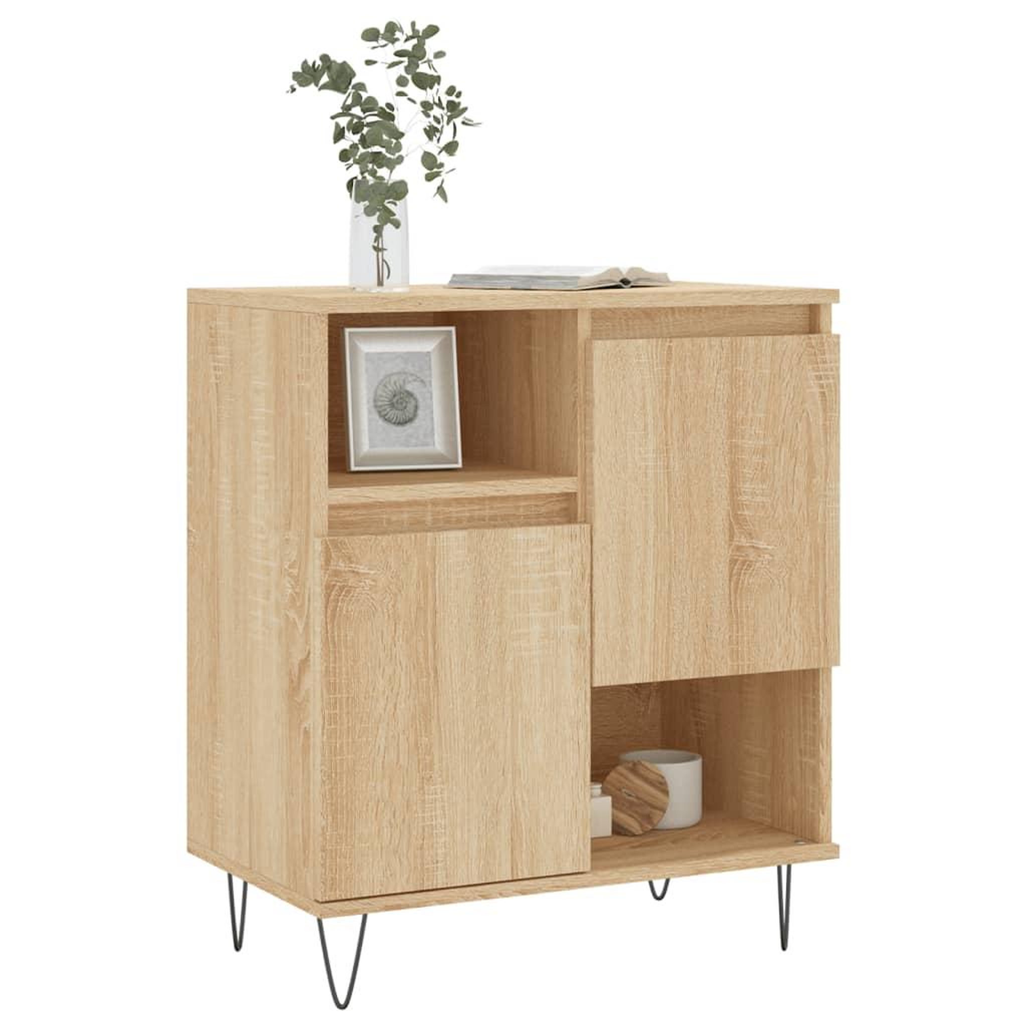 Voir la diapositive 3 : VIDAXL Buffet Chene sonoma 60x35x70 cm Bois d'ingenierie