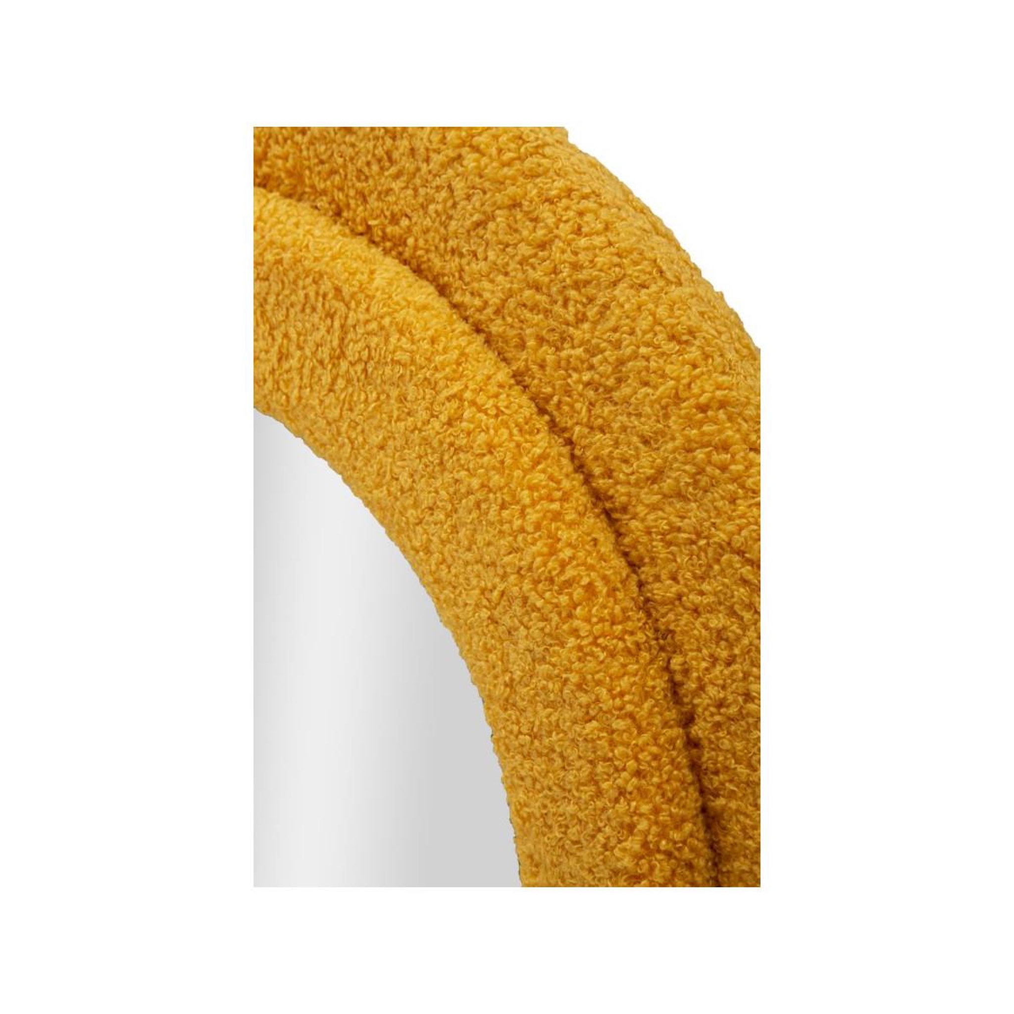 Voir la diapositive 4 : Paris Prix Miroir mural en tissu bouclé  teddy  160cm moutarde