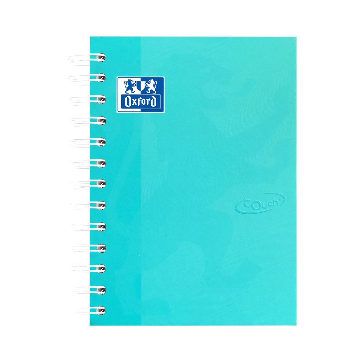 OXFORD Agenda scolaire journalier à spirale 12x18cm Soft Touch turquoise 2023-2024