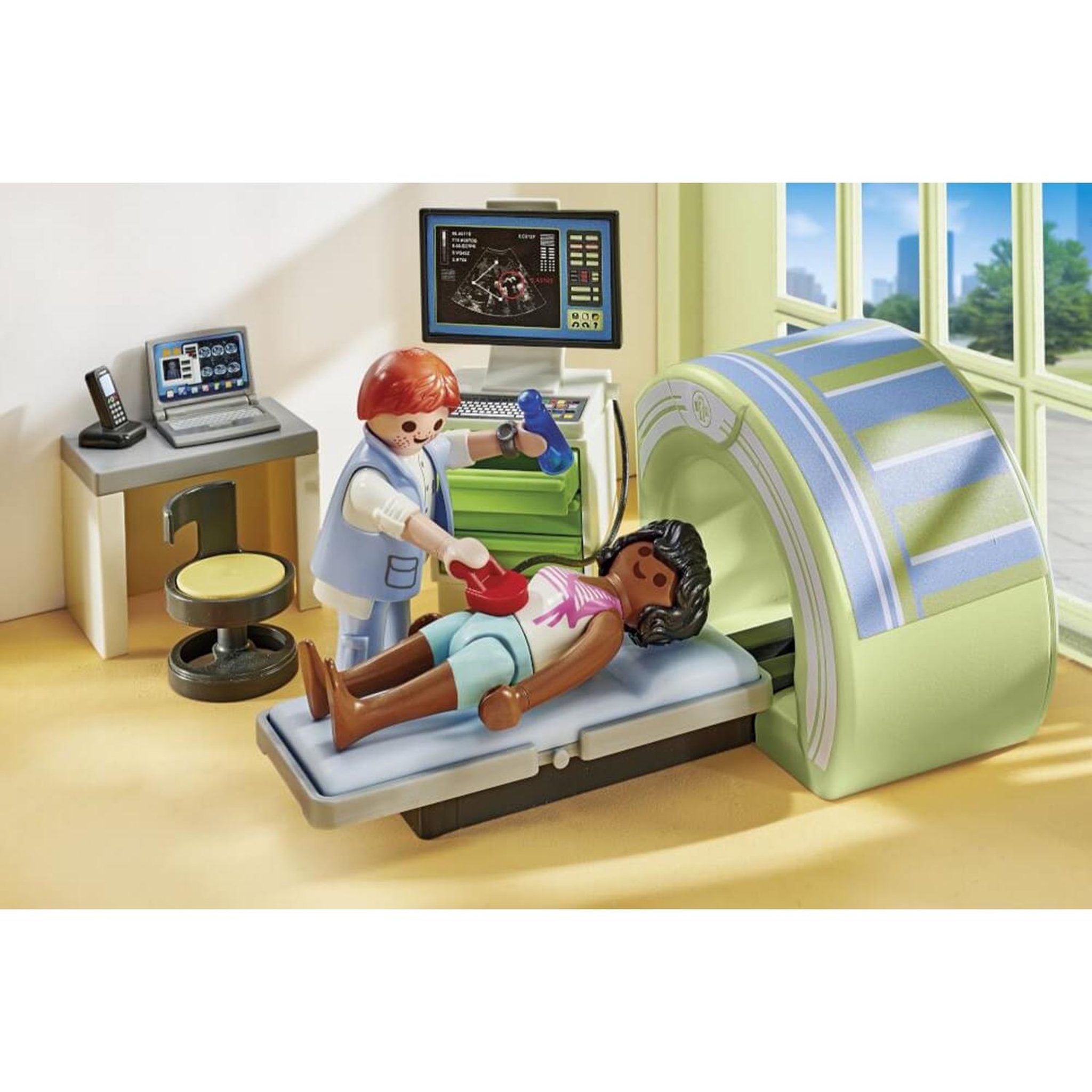 Voir la diapositive 3 : PLAYMOBIL Action Heroes Scanner médical avec patiente