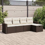 Voir la diapositive 1 : VIDAXL Salon de jardin avec coussins 5 pcs marron resine tressee
