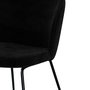 Voir la diapositive 6 : Rendez vous déco Lot de 2 chaises en tissu bouclé noir et pieds en métal-Groom