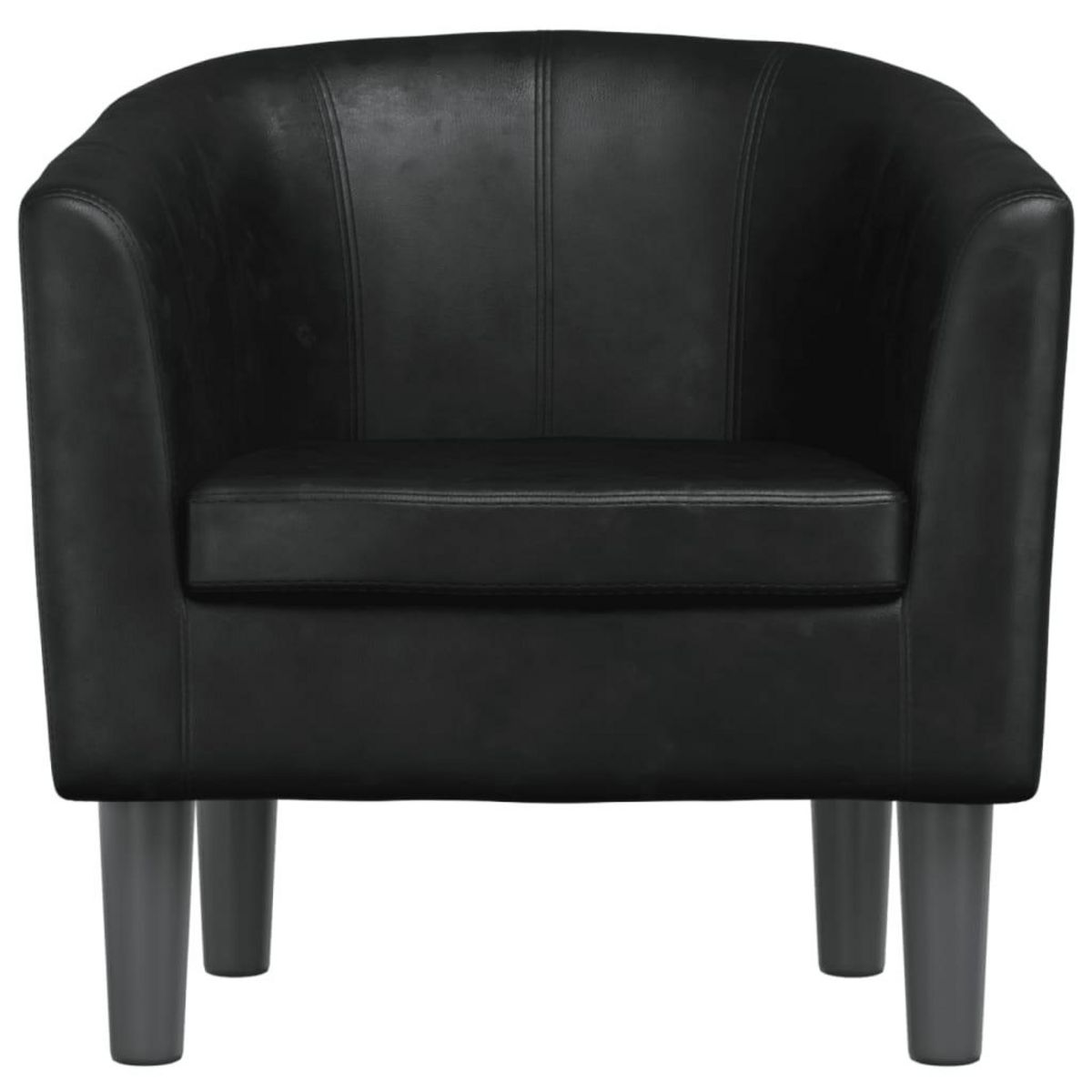 VIDAXL Fauteuil noir similicuir
