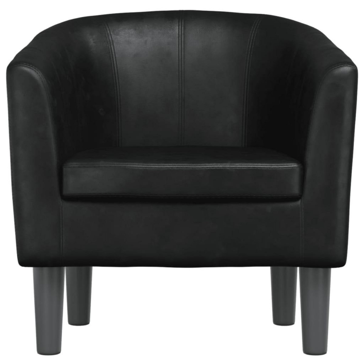 VIDAXL Fauteuil noir similicuir