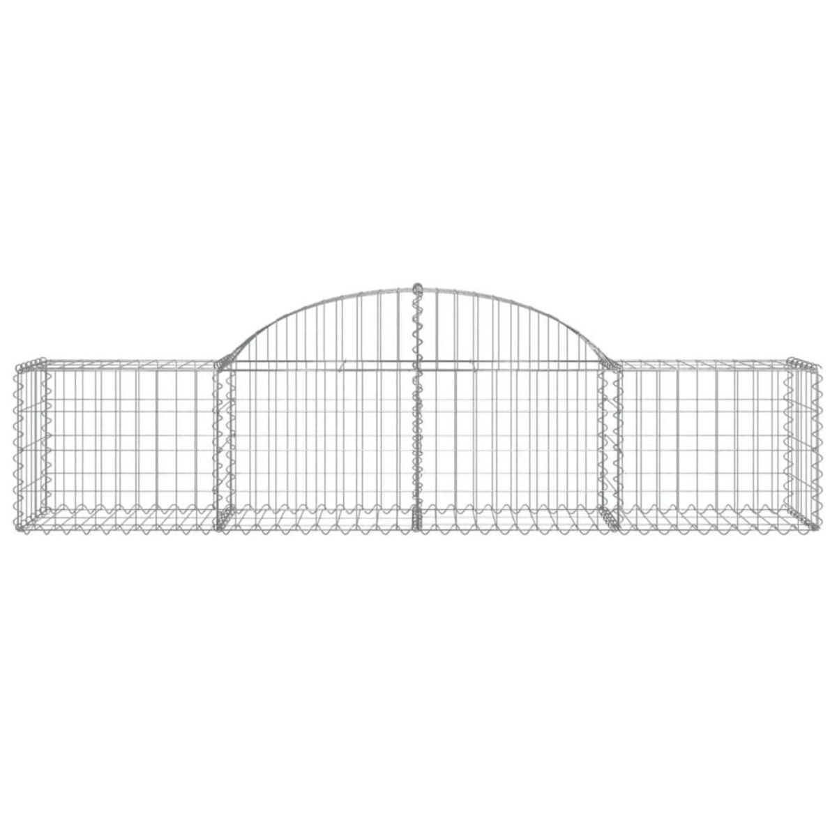VIDAXL Paniers a gabions arques 12 pcs 200x50x40/60 cm fer galvanise