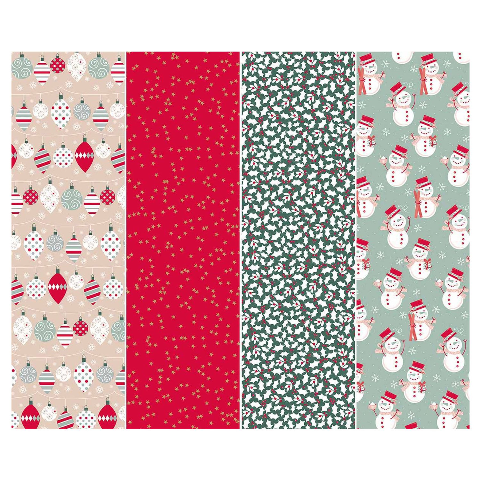 Voir la diapositive 2 : AUCHAN Kit 4 rouleaux papier cadeau + accessoires