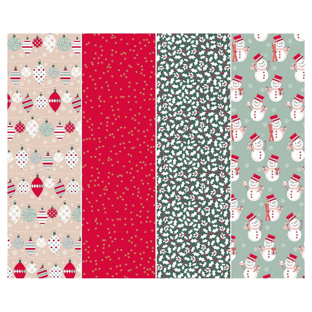 AUCHAN Kit 4 rouleaux papier cadeau + accessoires