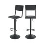 Voir la diapositive 1 : Rendez vous déco Lot de 2 chaises de bar réglables 60/80 cm en bois noir-Clem