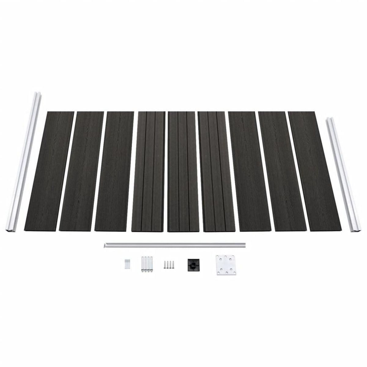 VIDAXL Panneau de cloture WPC 95x186 cm Gris