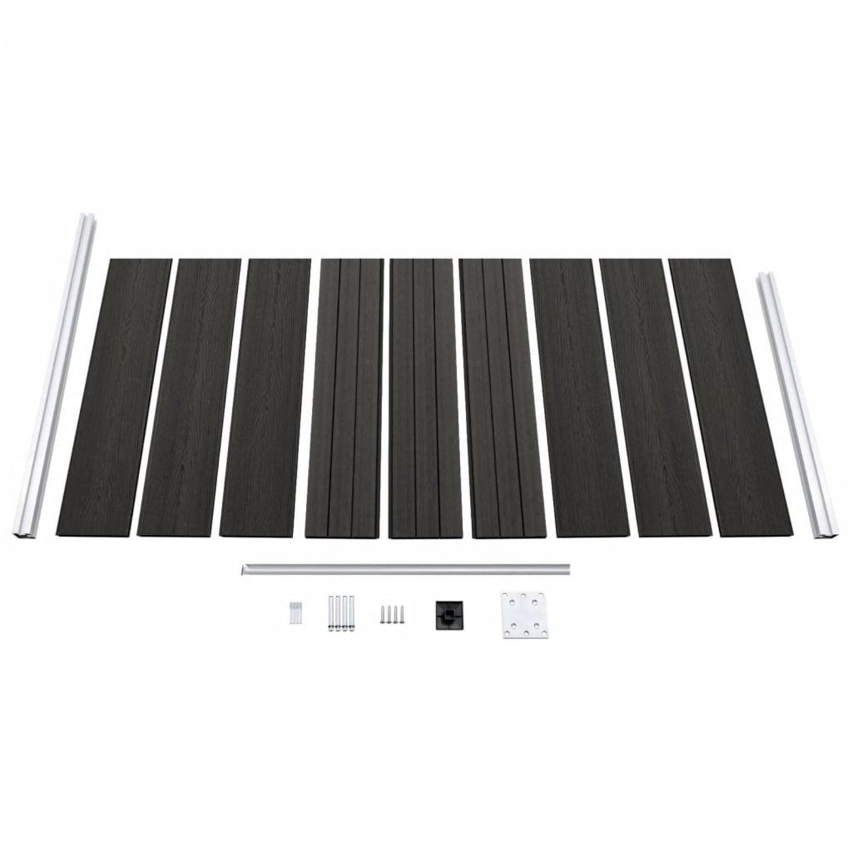 VIDAXL Panneau de cloture WPC 95x186 cm Gris