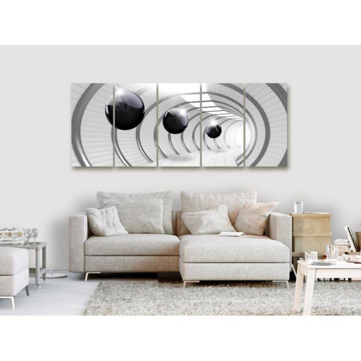 Paris Prix Tableau Imprimé 5 Panneaux  Space Tunnel Narrow