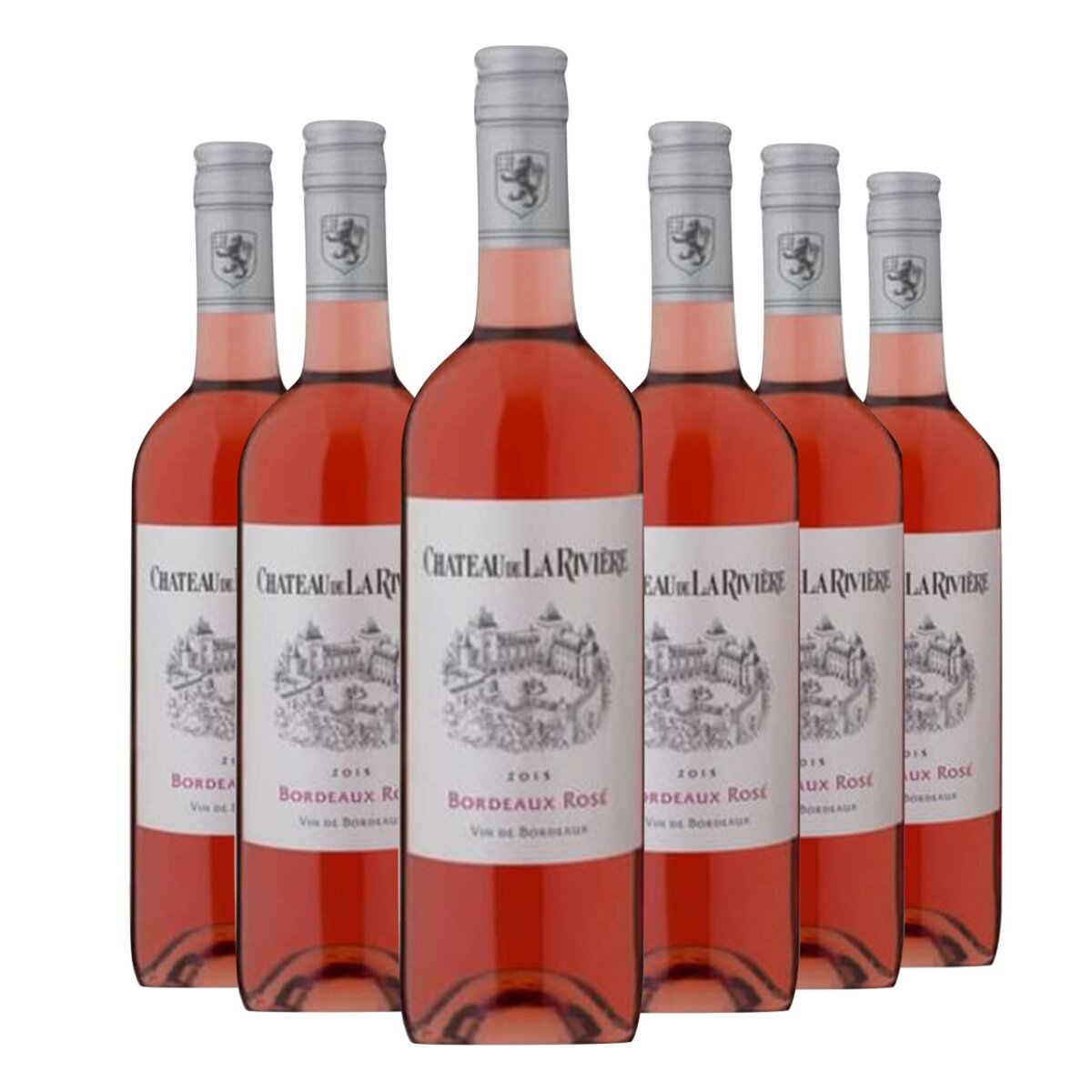 Lot de 6 bouteilles Château de la Rivière Bordeaux Rosé 2015