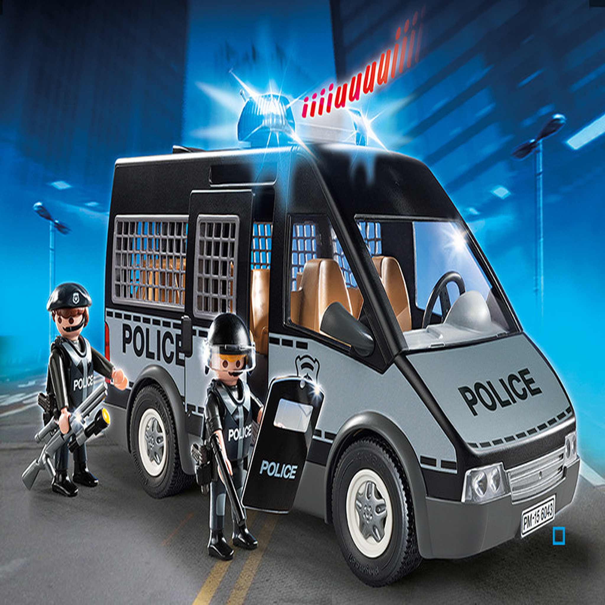 Voir la diapositive 2 : PLAYMOBIL 6043 Fourgon de police avec sirène et gyrophare