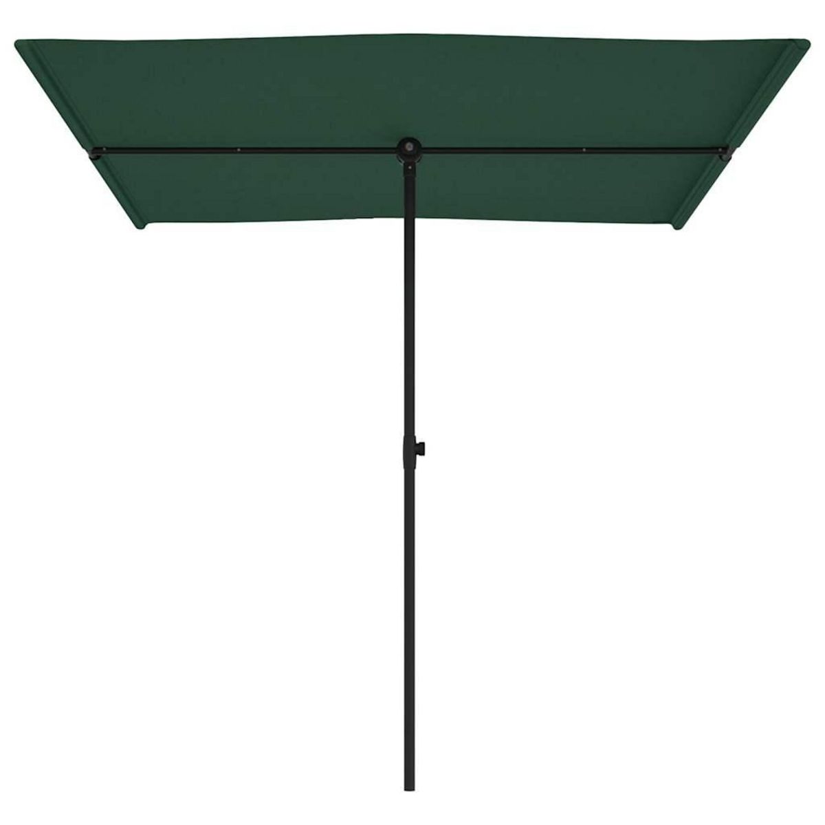 VIDAXL Parasol de jardin avec mat en aluminium 2x1,5 m Vert