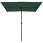 Voir la diapositive 4 : VIDAXL Parasol de jardin avec mat en aluminium 2x1,5 m Vert