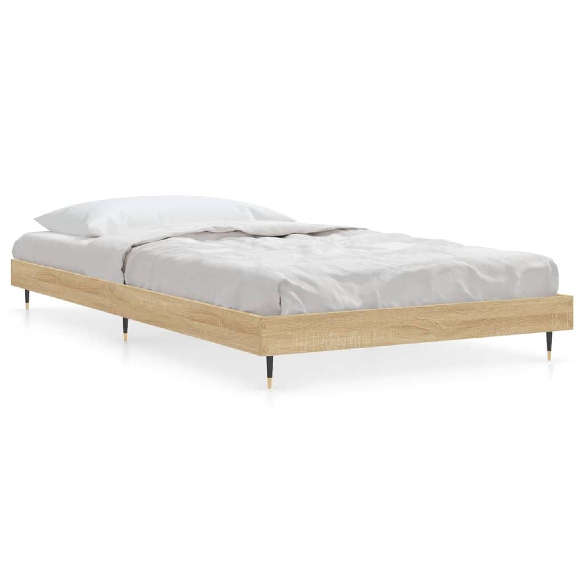 Voir la diapositive 2 : VIDAXL Cadre de lit sans matelas chene sonoma 100x200 cm