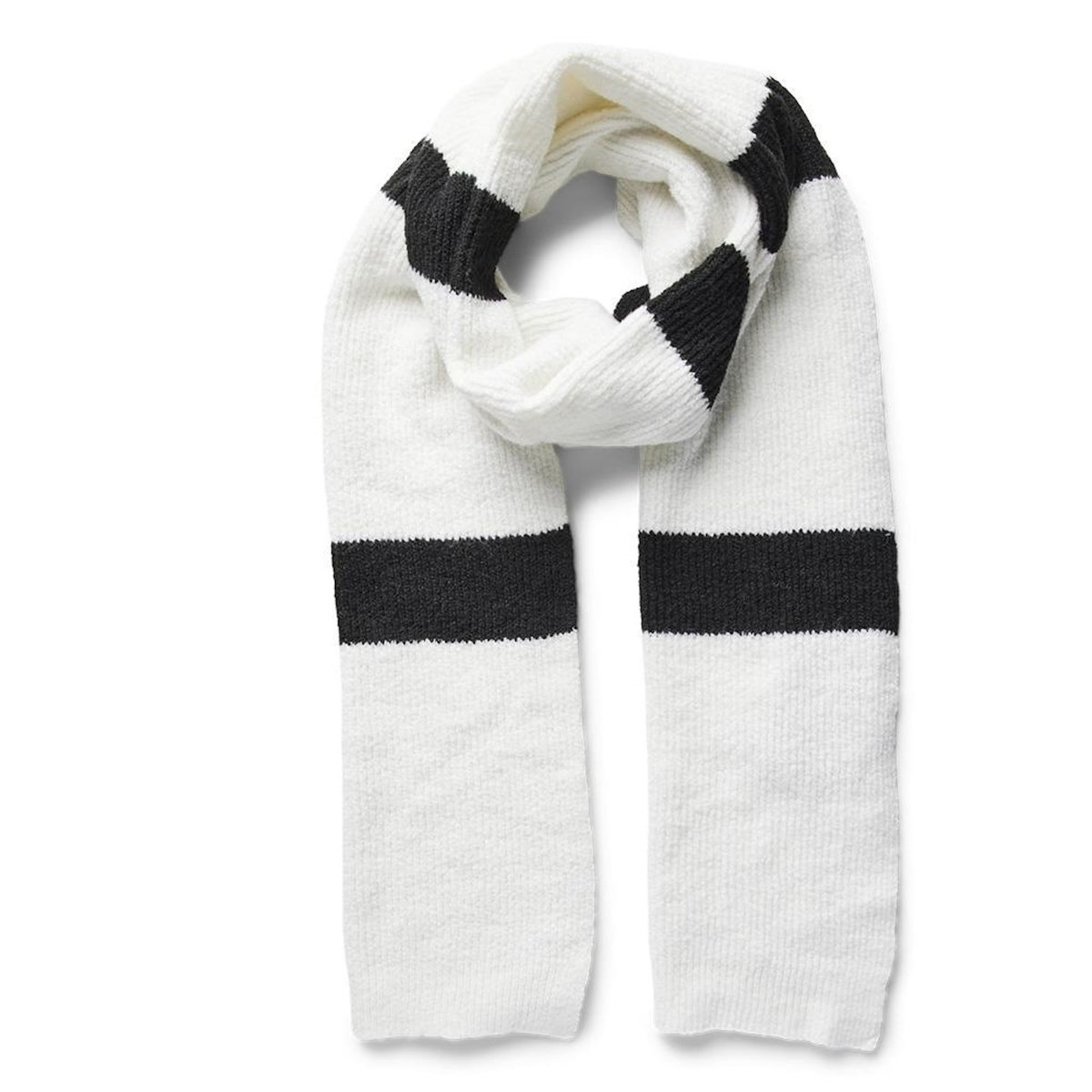 Pieces Echarpe Rayure /Noir Femme Pieces Sana Scarf