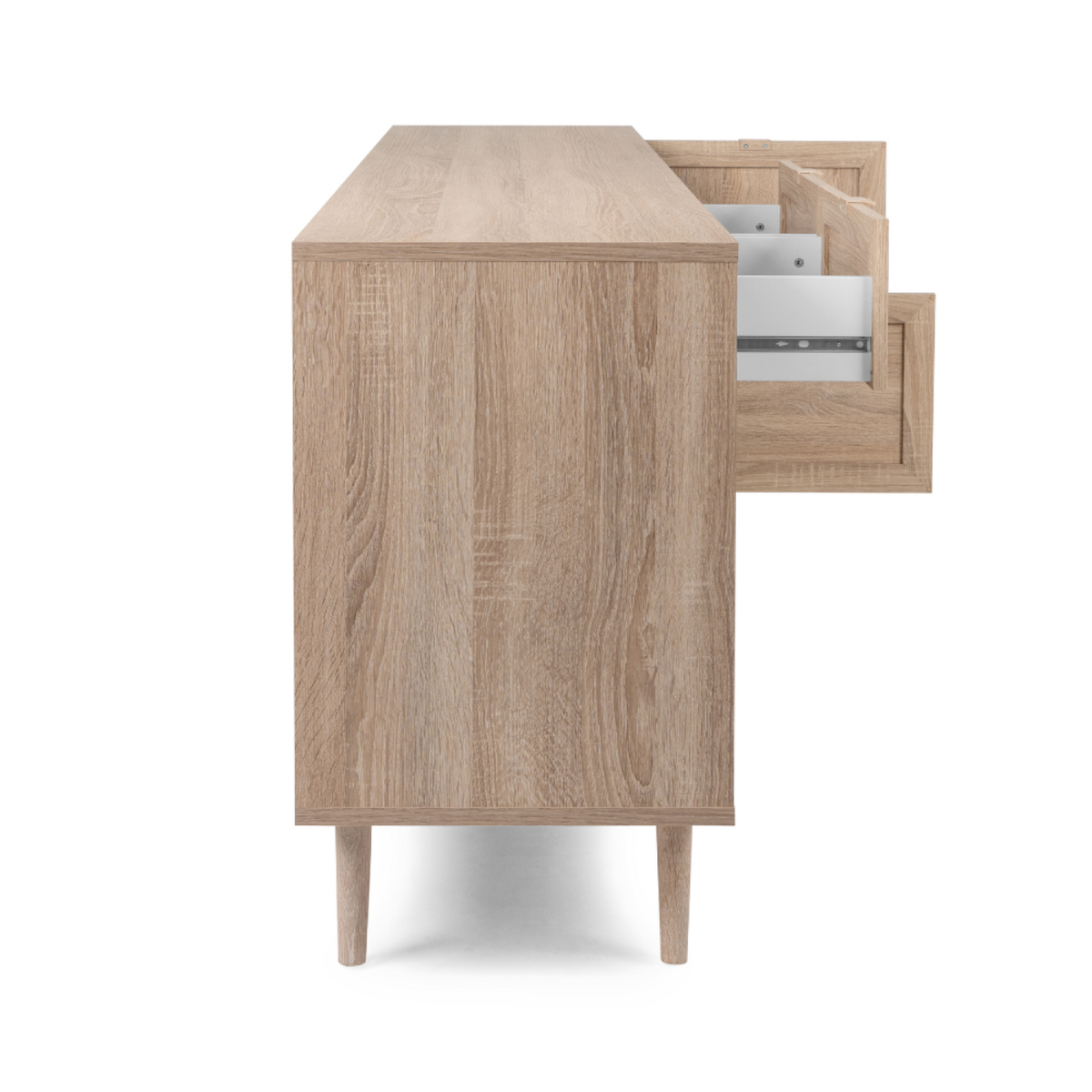 CONCEPT USINE Buffet avec tiroirs et placards effet cannage TIVAT