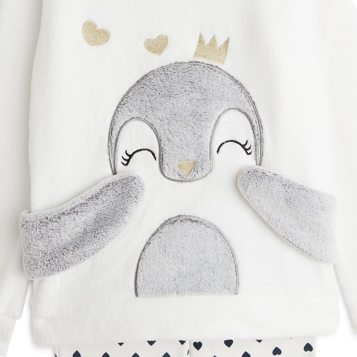IN EXTENSO Ensemble pyjama peluche pingouin fille
