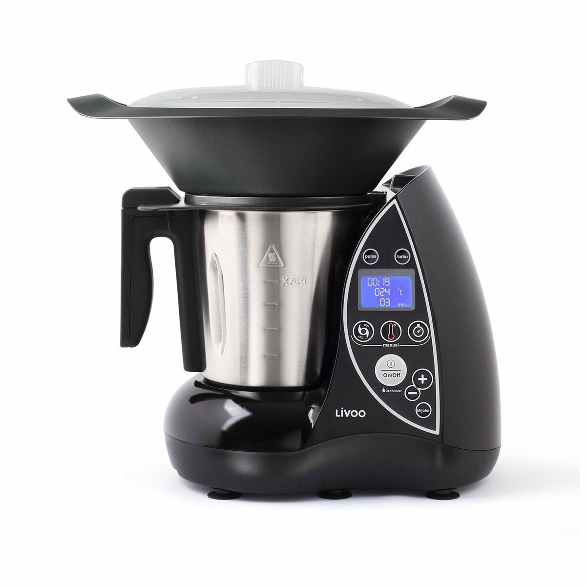 LIVOO Robot culinaire chauffant 3l 1500w noir - dop142n