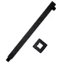 VIDAXL Bras de support de douche Carre Inox 201 Noir 40 cm
